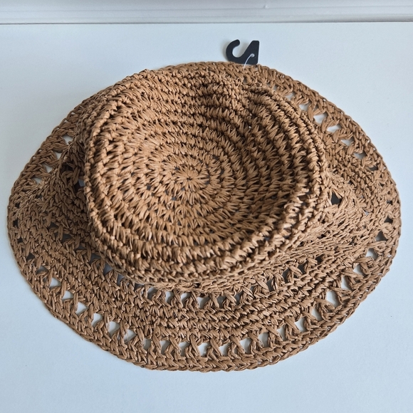 New With Tag Zara Kids Rustic Tan Straw Bucket Hat Size 10-14 Years NWT - Picture 7 of 10